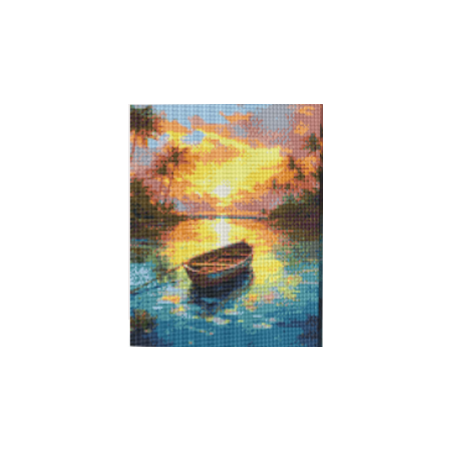KIT DIAMOND PAINTING CON BASTIDOR VIAJE DORADO 30x40